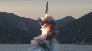 Misil lanzado por Corea del Norte.