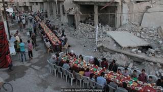 suriah, buka puasa Ramadan, douma