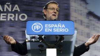 Spanish PM Mariano Rajoy speaks at a news conference in Madrid. Photo: 21 December 2015