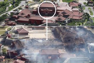 Before and after pictures of the castle