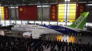 Presentación del C919 en Shanghai
