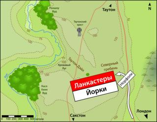 Карта-схема битвы при Таутоне