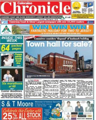 Front page of the Coleraine Chronicle