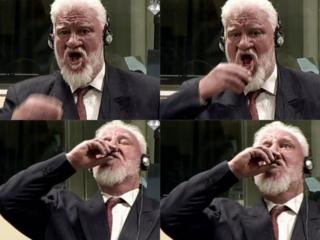 Slobodan Praljak zehiri içerken