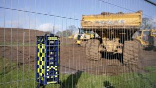 HS2 construction work starts at South Cubbington Wood, in Warwickshire, which will be part felled to make way for the HS2 line