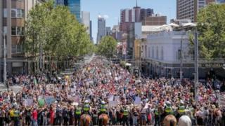 More than 3,000 protesters took to the streets of Sydney, Australia, on Saturday