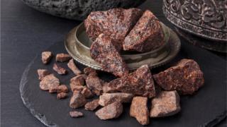 Dragon's blood - the red resin of the native tree, seen here hardened in stony chunks