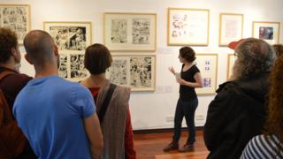 Louise Quirion gives a tour of the exhibition