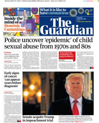 Guardian front page