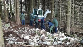 A photo of the search operation was released by GardaĆ (Irish police)