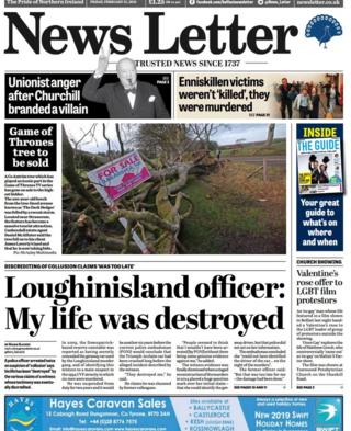 News Letter front page Friday 15 February 2019