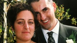 Yve y Maurice Gibney en su boda