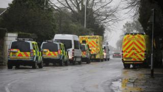 Ambulances at the scene