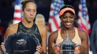 Sloan Stephens and Madison Kij at US Open Tennis Tournament