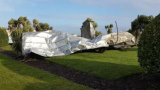 Midland Hotel roof damage