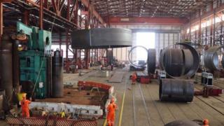 workers in Arnish yard