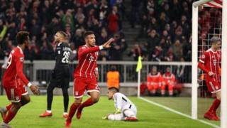 'Yan Bayern na murnar zura kwallo a raga