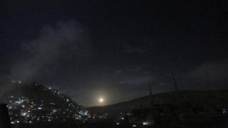 Syrian air defences said intercepting reported Israeli missiles in Damascus, 21 January