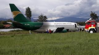 pesawat tergelincir di Wamena