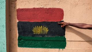 Hand Painted Biafra Flag