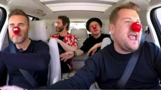 Take That and James Corden