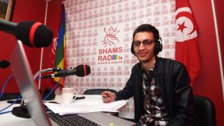 Bouhdid Belhedi en el estudio de Shams Rad