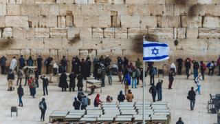 Muro das lamentações em Jerusalém