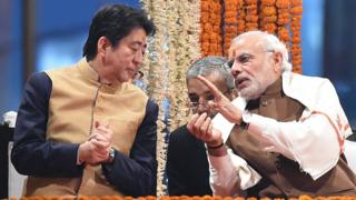 शिंज़ो अबे और मोदी