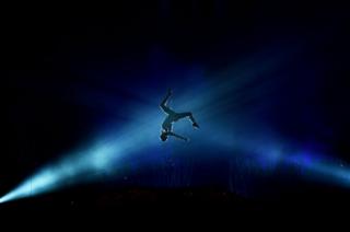 A performer of the Cirque du Soleil