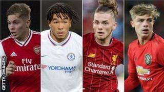 Emile Smith Rowe, Reece James, Harvey Elliott and Brandon Williams