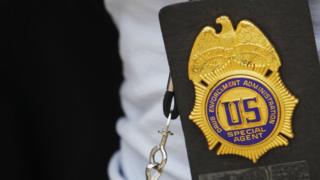 A Drug Enforcement Administration badge