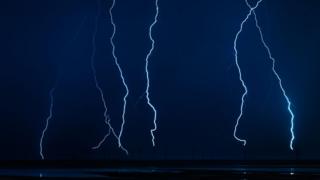 in_pictures Lightning above North Walney Nature Reserve in Cumbria