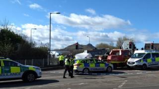 Scene at Portobello after cyclist accident