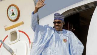 Buhari n'ụgbọelu