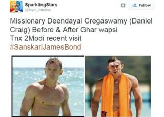 Sparkling stars: Missionary Deendayal Cregaswamy (Daniel Craig) Before & After Ghar wapsi
