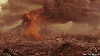volcano illustration