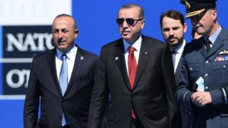 Erdoğan, Çavuşoğlu ve Albayrak NATO zirvesinde.