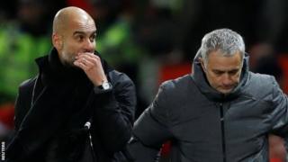Manchester City manager Pep Guardiola (left) and Manchester United counterpart Jose Mourinho