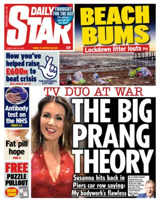 The Daily Star front page 22/05/20