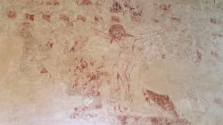 12th/13th Century wall mural, St Leonard's