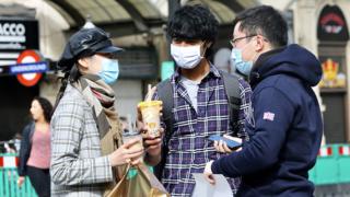 People wearing face masks in London - 28 August 2020