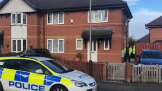 Police outside Southfields Drive