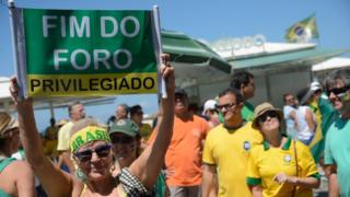 Protesto a favor da operação Lava Jato, realizado em março de 2017