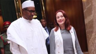 Nigeria President Muhammadu Buhari and di outgoing Presido of UN General Assembly Maria Espinosa