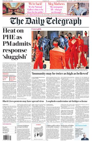Telegraph front page 01.07.20