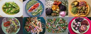 Diferentes pratos de comida