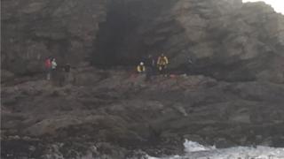 Cliff fall incident at Newtonhill