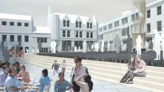 Artist's impression of the tower on the Cornhill
