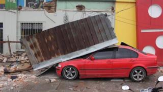 Daños en Guatelama tras el sismo