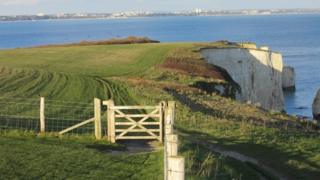 South West Coast Path at Old Harry Rocks